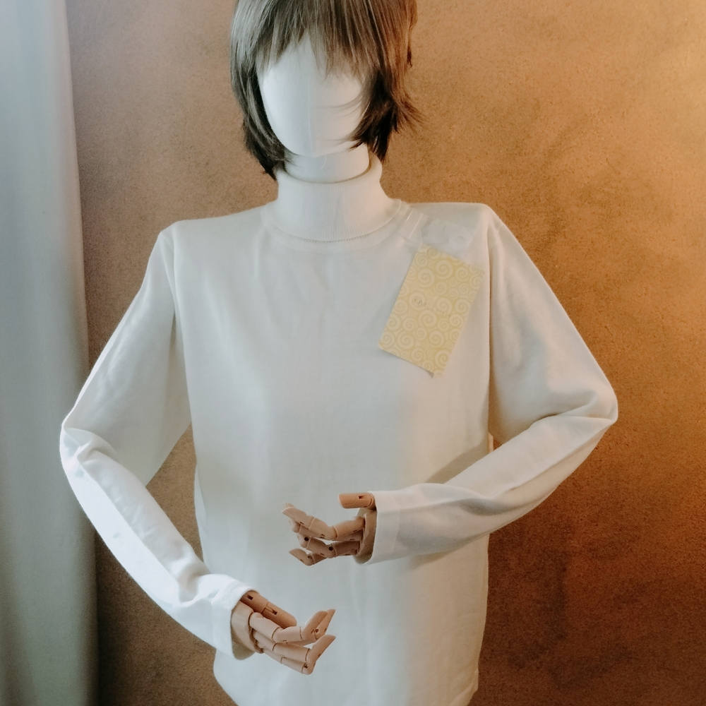 QVC White Turtleneck Sweater